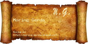 Moring Gerda névjegykártya